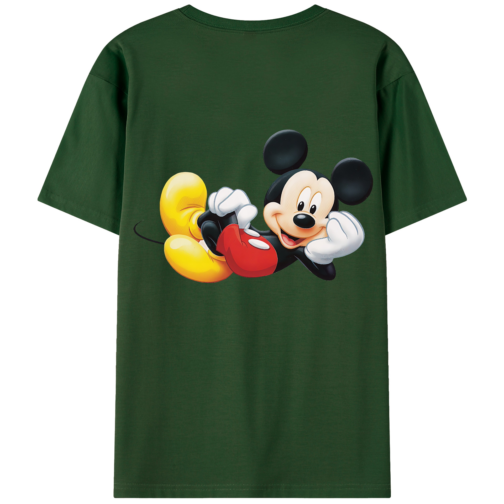 （画像用） ミッキーマウス Mickey Mouse 綿100％半袖Tシャツ（背面プリント）